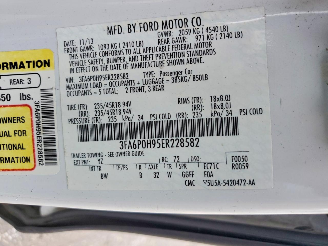 2014 Ford Fusion Se - zdjęcie 13