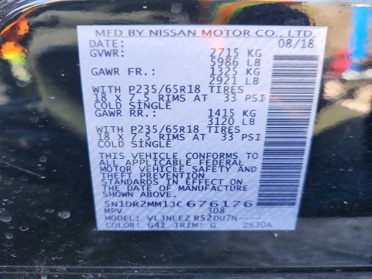 2018 Nissan Pathfinder Sv - zdjęcie 14