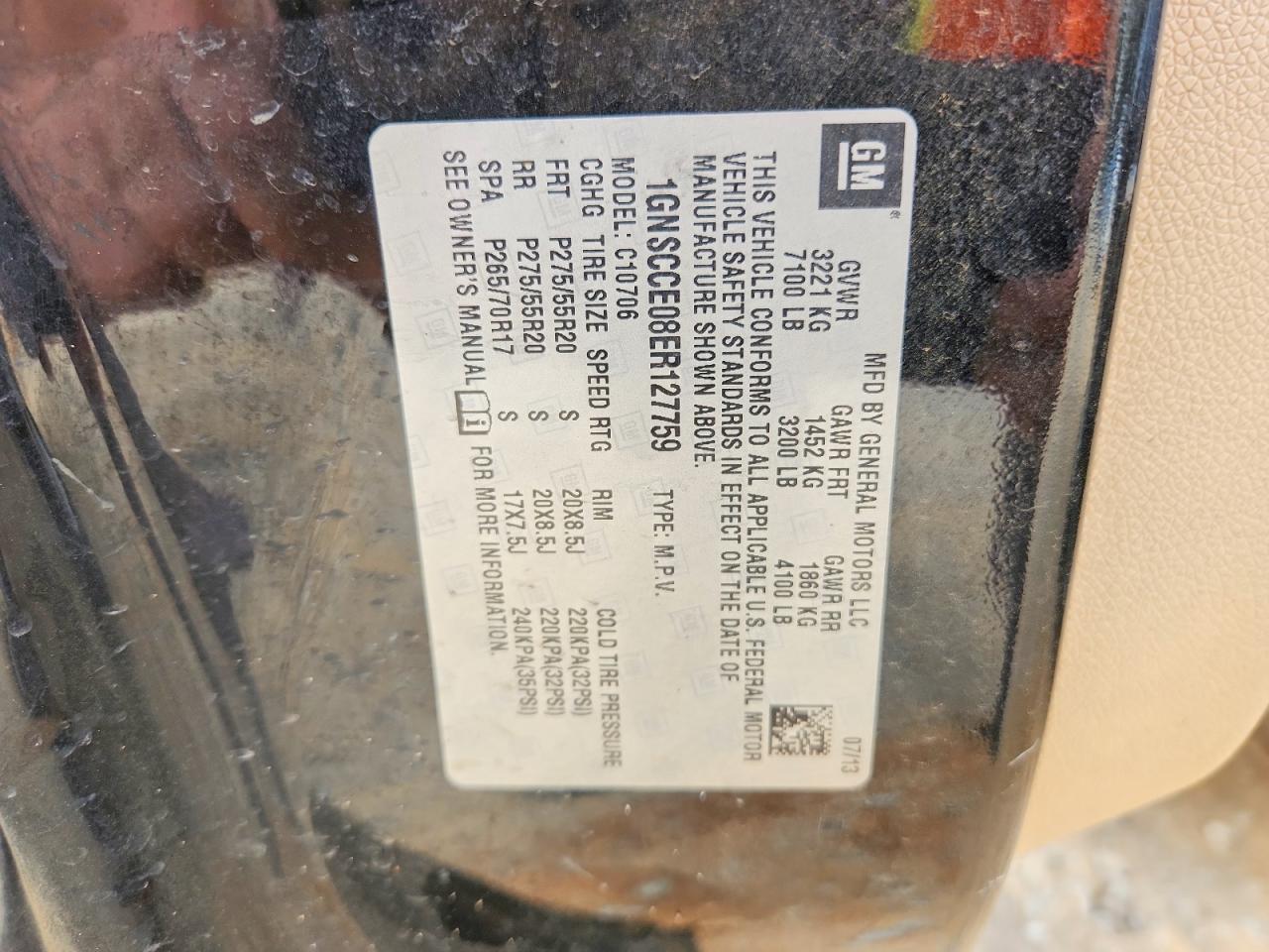 2014 Chevrolet Tahoe C1500 Ltz - zdjęcie 13