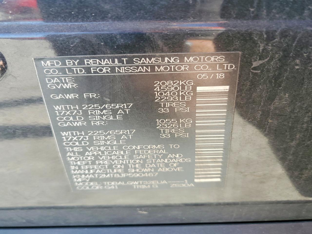 2018 Nissan Rogue Sv - zdjęcie 13