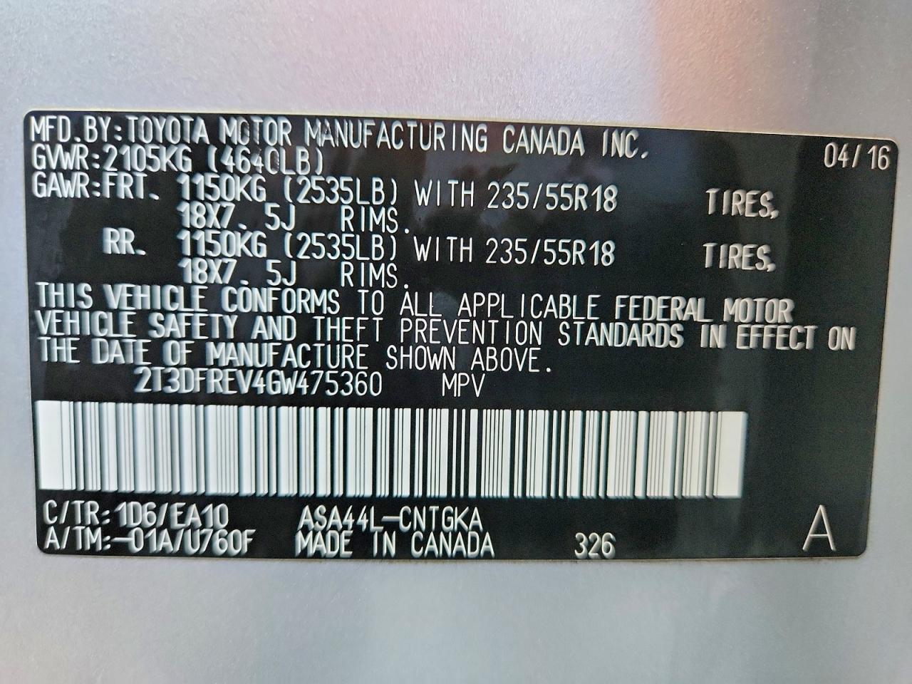 2016 Toyota Rav4 Limited - zdjęcie 13