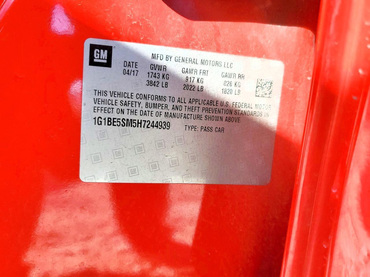 2017 Chevrolet Cruze Lt - zdjęcie 13