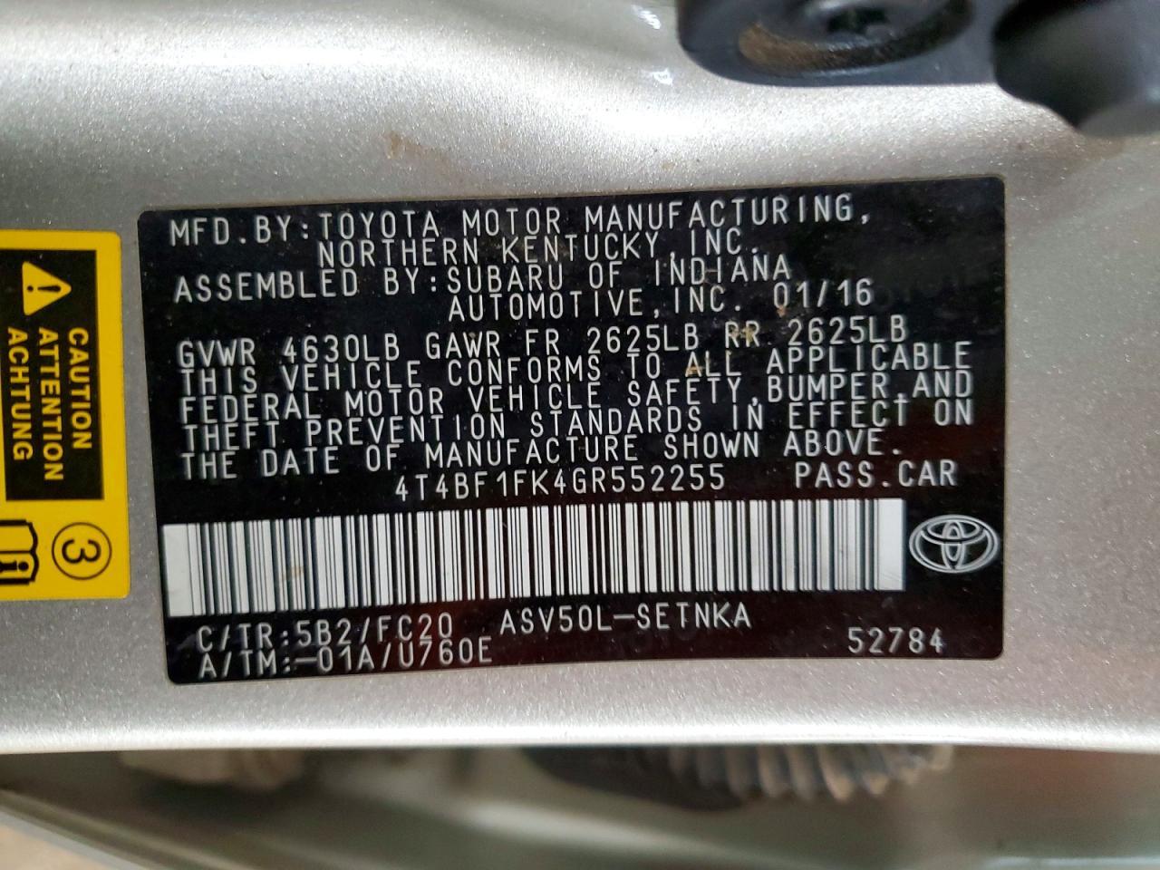 2016 Toyota Camry - zdjęcie 12