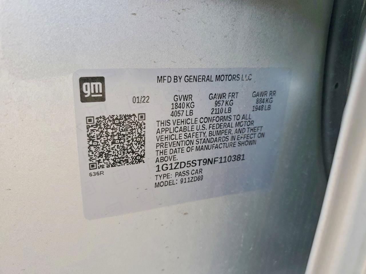 2022 Chevrolet Malibu Lt - zdjęcie 12