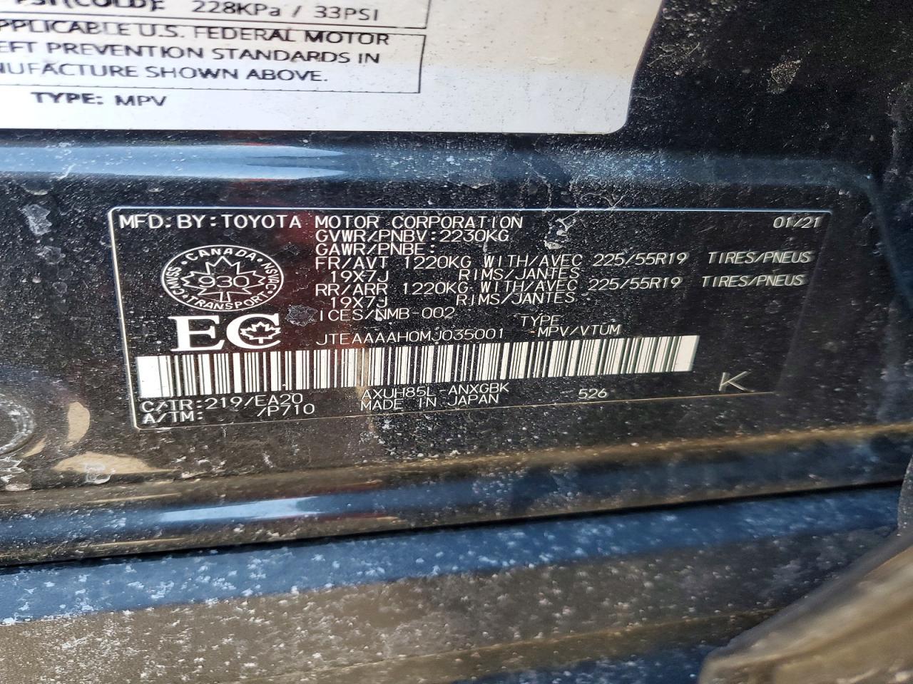 2021 Toyota Venza Le - zdjęcie 13