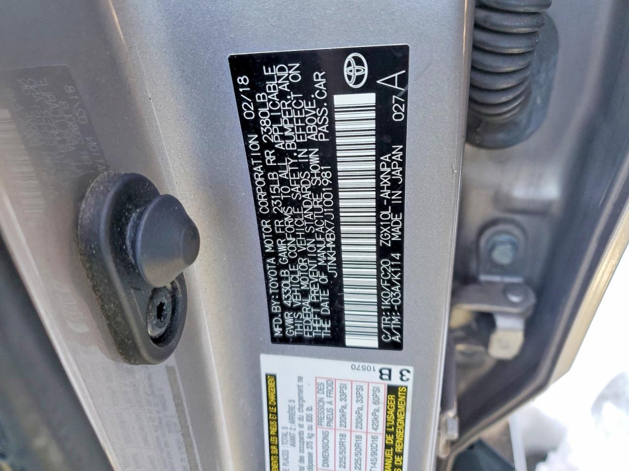 2018 Toyota C-Hr Xle Premium - zdjęcie 12