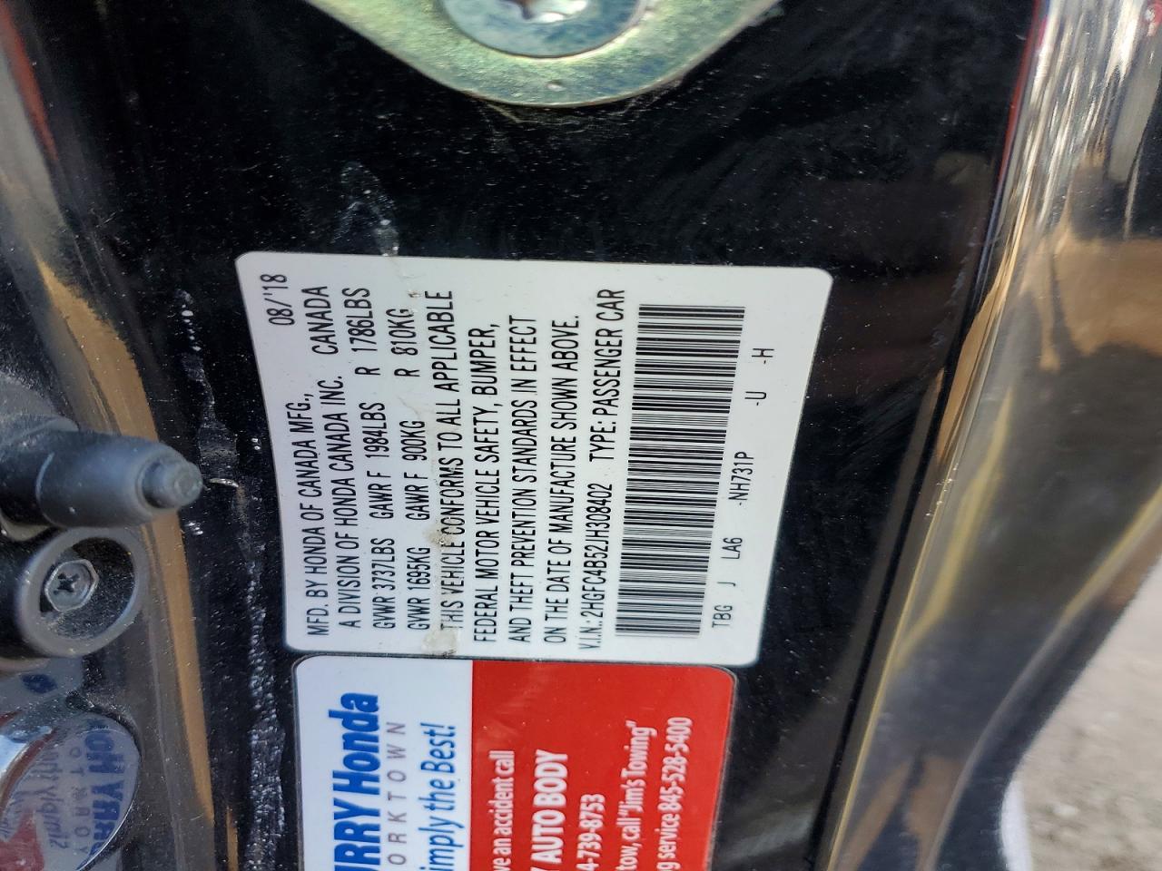 2018 Honda Civic Lx - zdjęcie 13