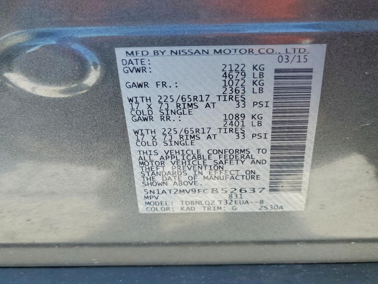 2015 Nissan Rogue S - zdjęcie 13