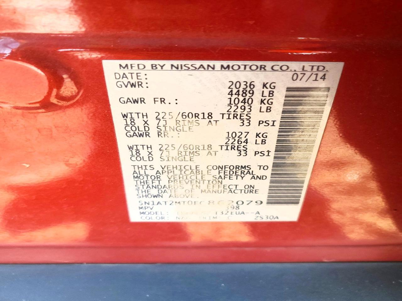 2014 Nissan Rogue Sl - zdjęcie 14