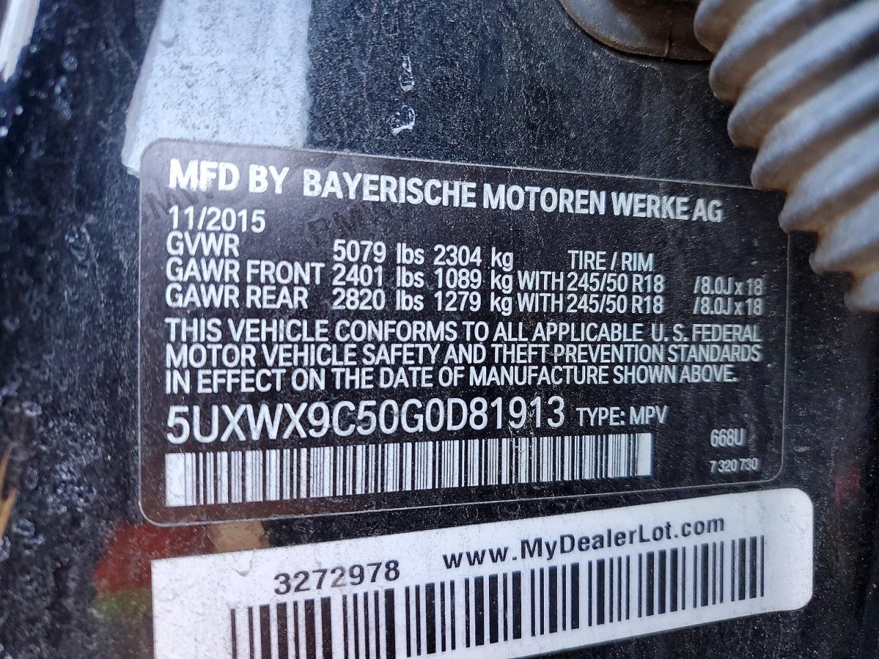 2016 BMW X3 xDrive28I - zdjęcie 13