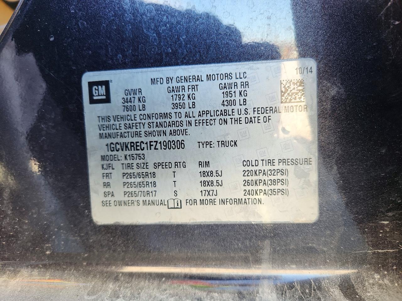 2015 Chevrolet Silverado K1500 Lt - zdjęcie 12