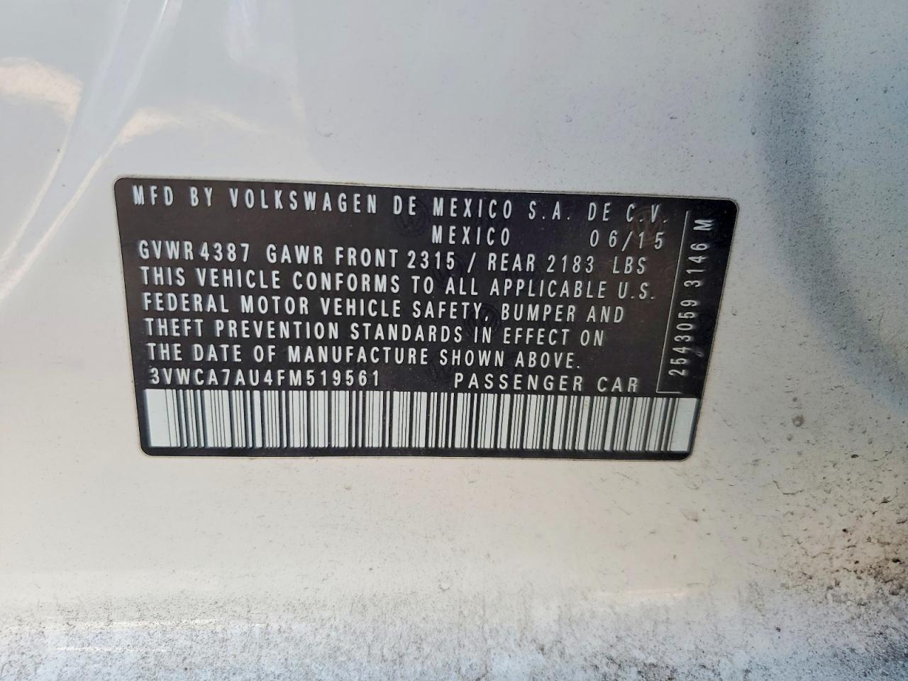 2015 Volkswagen Golf Sportwagen Tdi S - zdjęcie 12