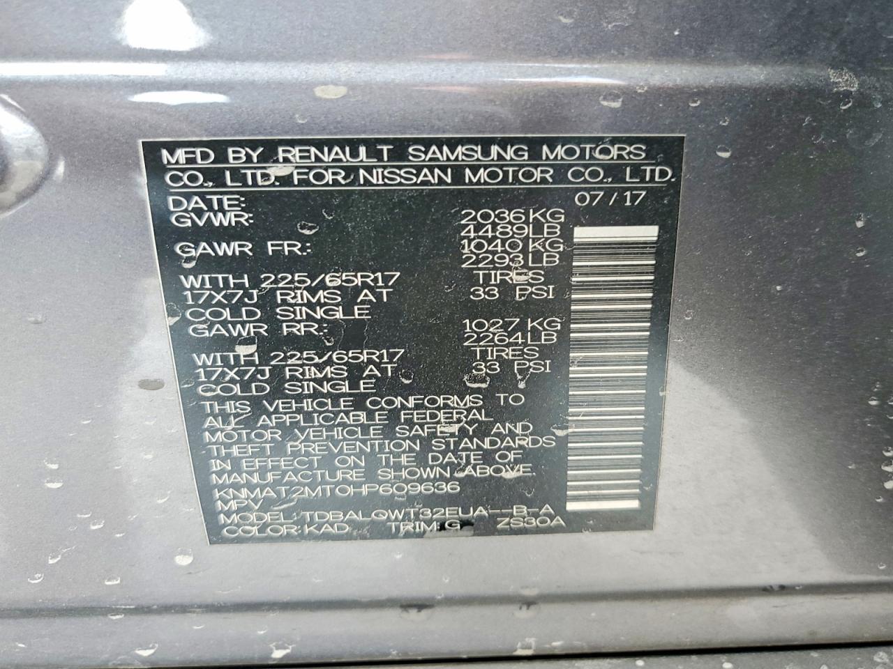 2017 Nissan Rogue Sv - zdjęcie 13