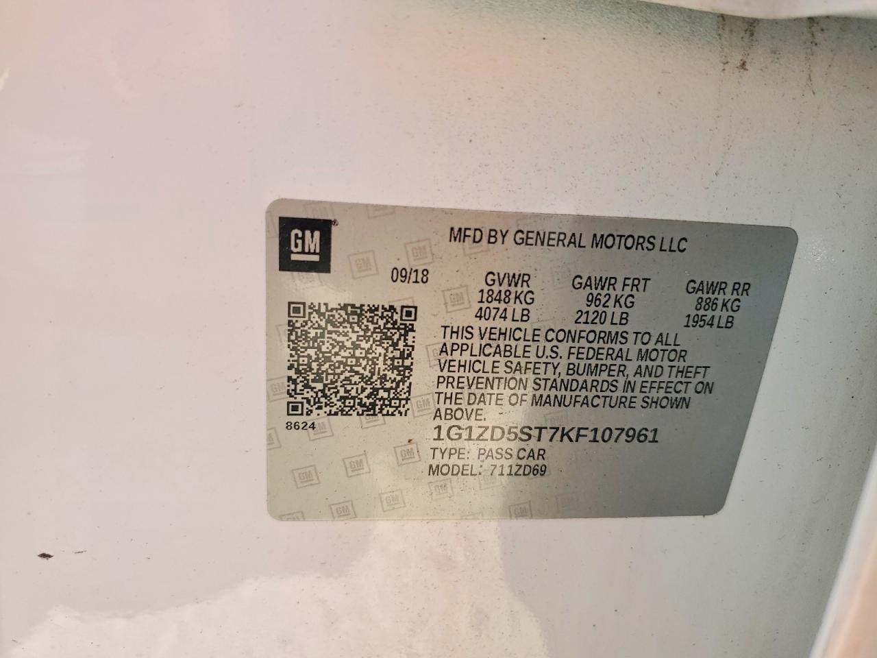 2019 Chevrolet Malibu Lt - zdjęcie 12