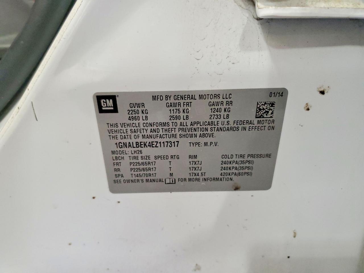 2014 Chevrolet Equinox Lt - zdjęcie 13