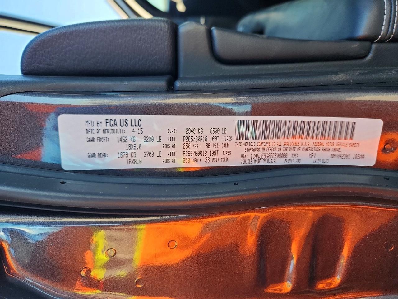 2015 Jeep Grand Cherokee Limited - zdjęcie 13