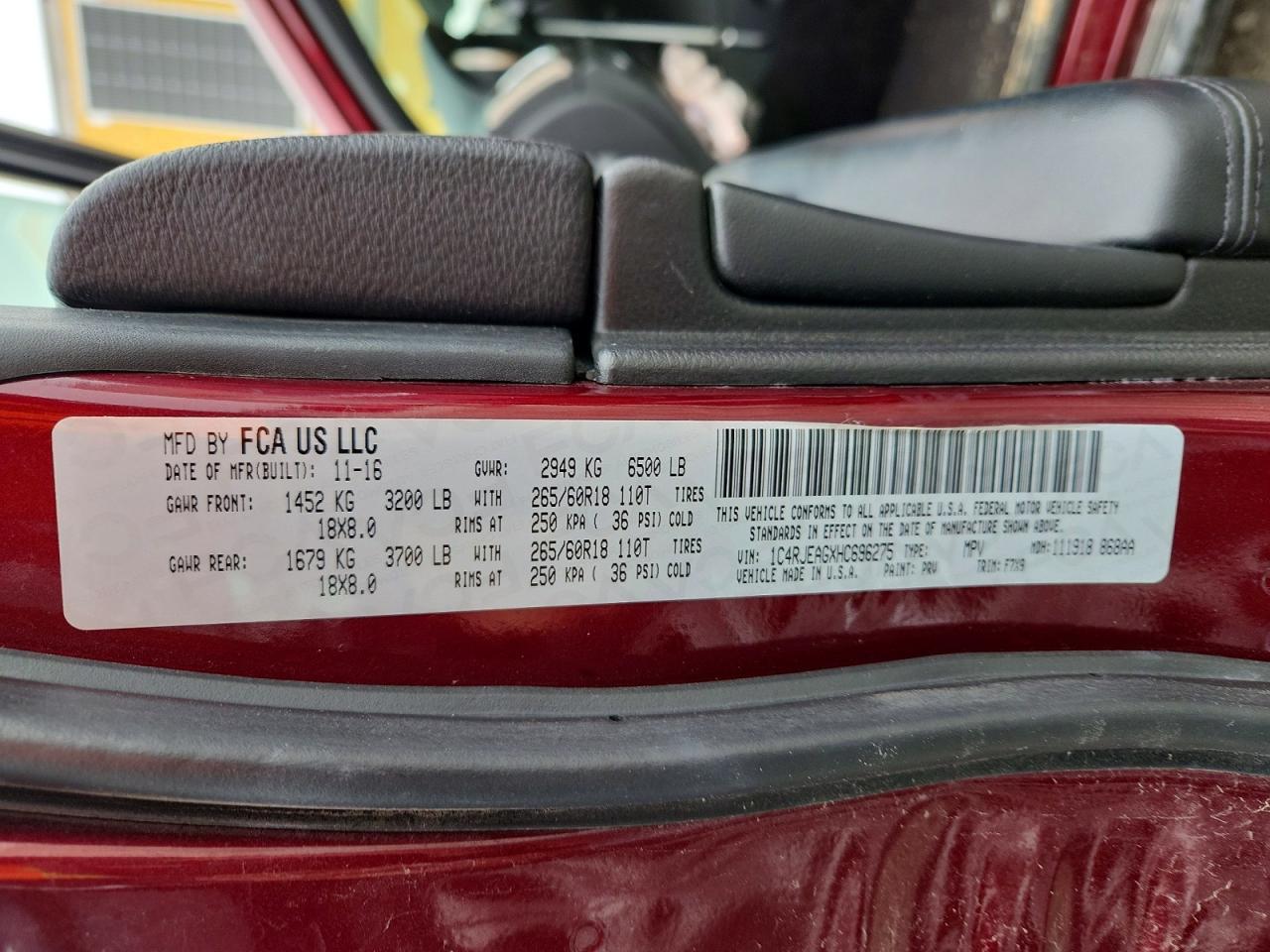 2017 Jeep Grand Cherokee Laredo - zdjęcie 13