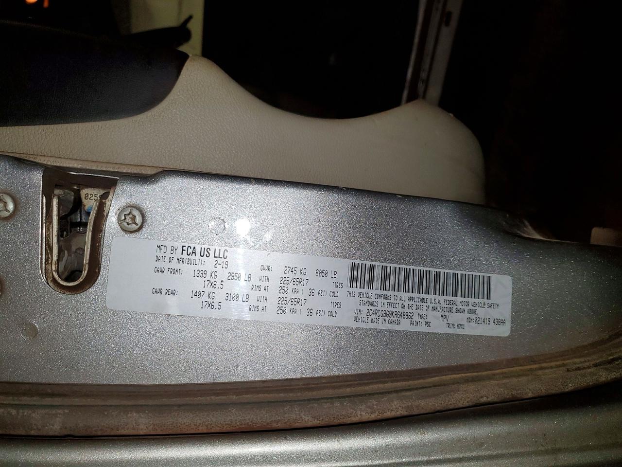 2019 Dodge Grand Caravan Se - zdjęcie 13