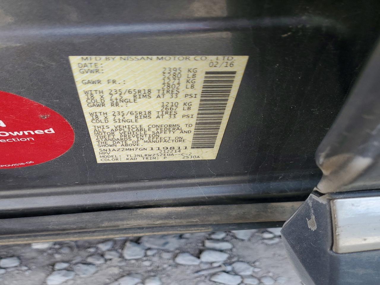 2016 Nissan Murano S - zdjęcie 13