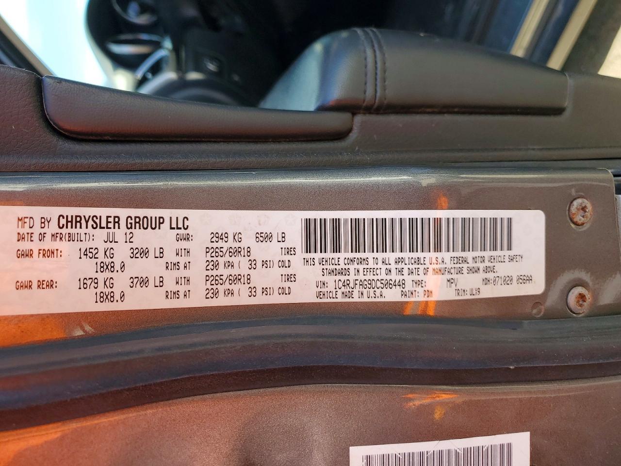 2013 Jeep Grand Cherokee Laredo - zdjęcie 13