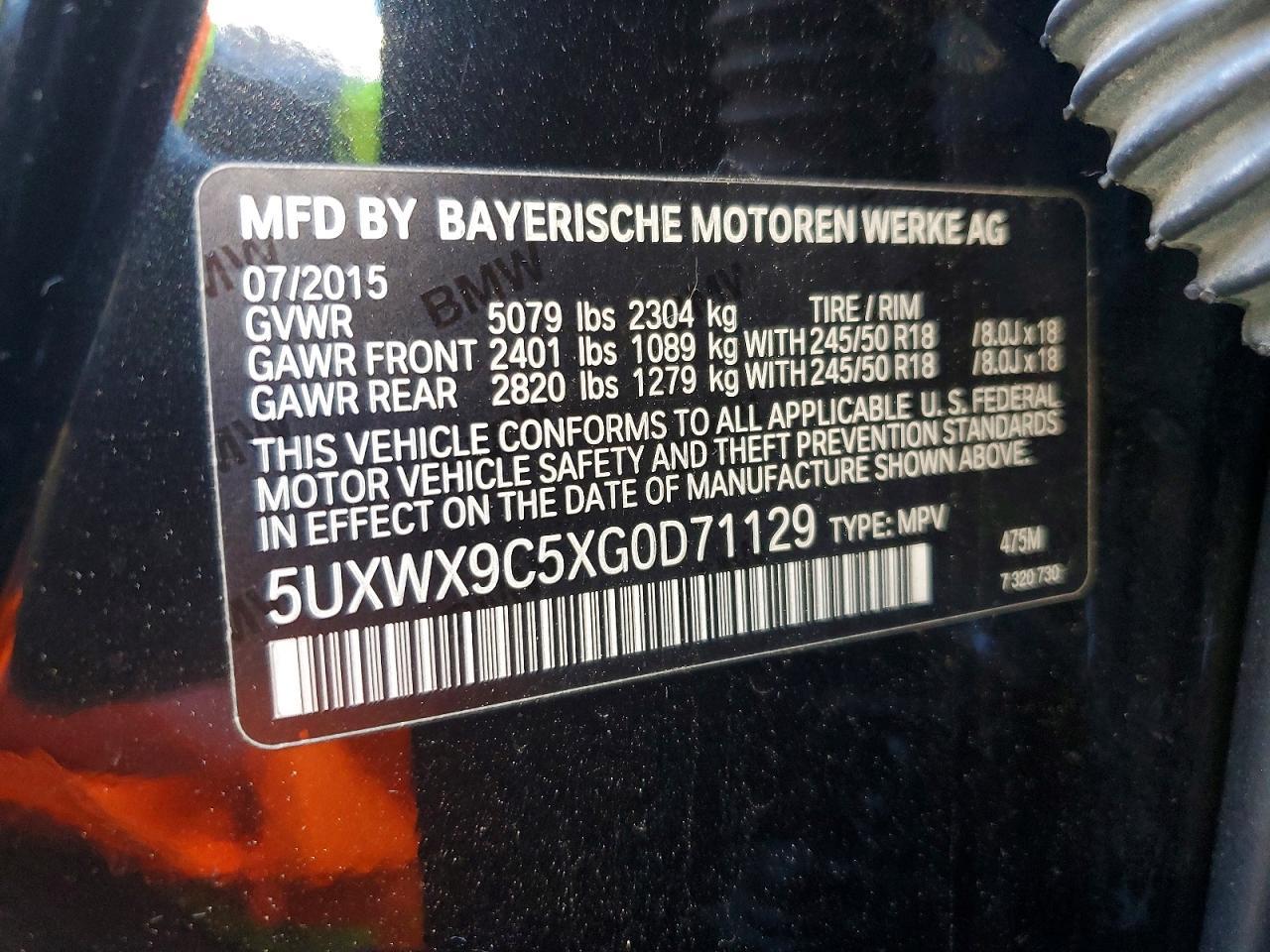 2016 BMW X3 xDrive28I - zdjęcie 13