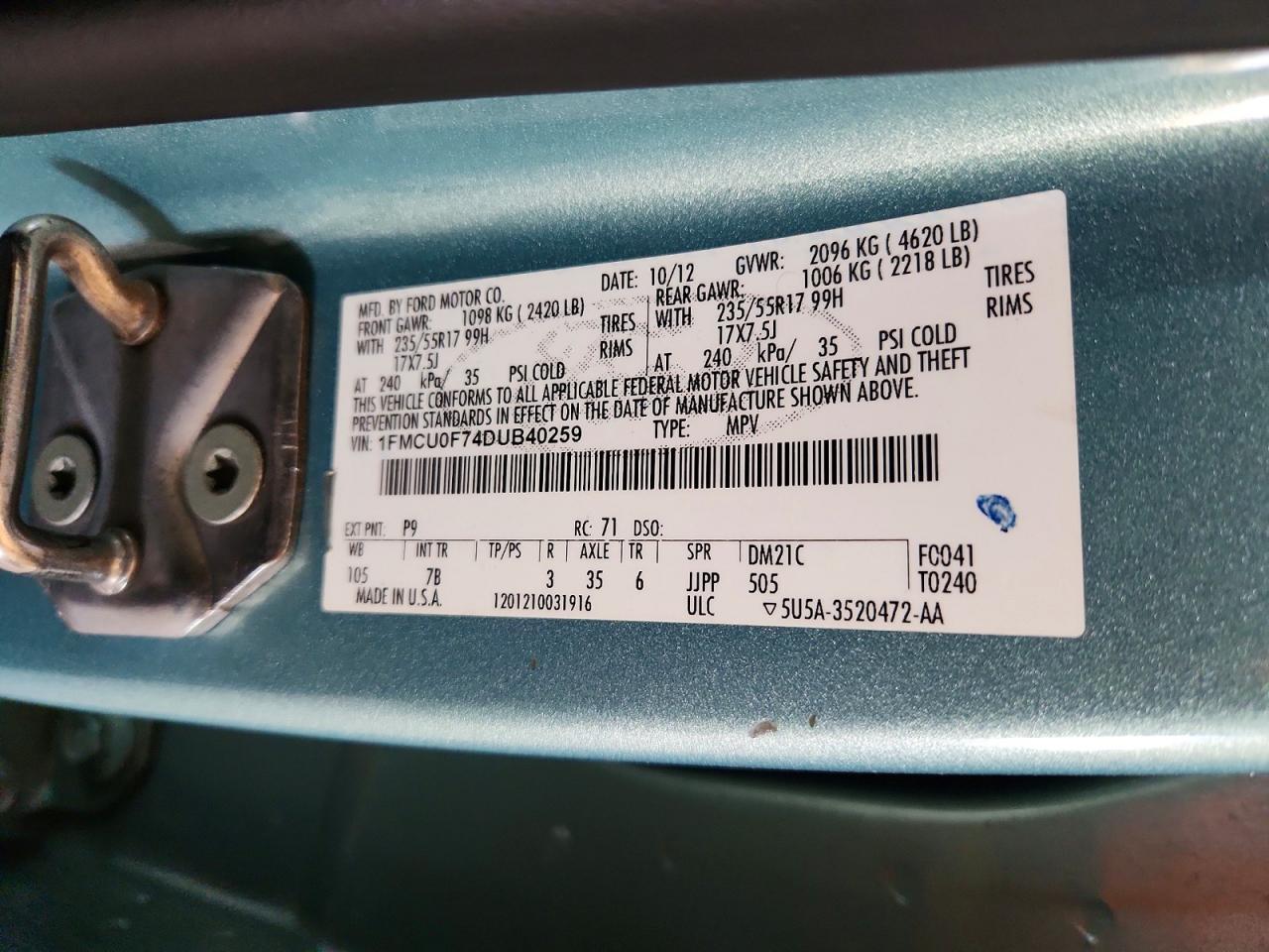 2013 Ford Escape S - zdjęcie 13