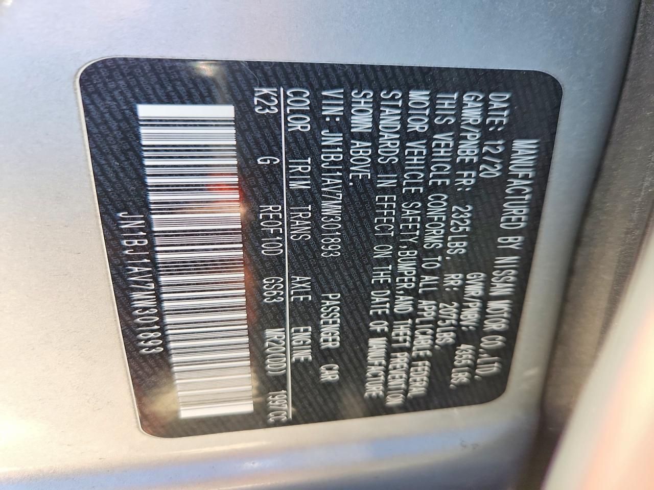 2021 Nissan Rogue Sport S - zdjęcie 14