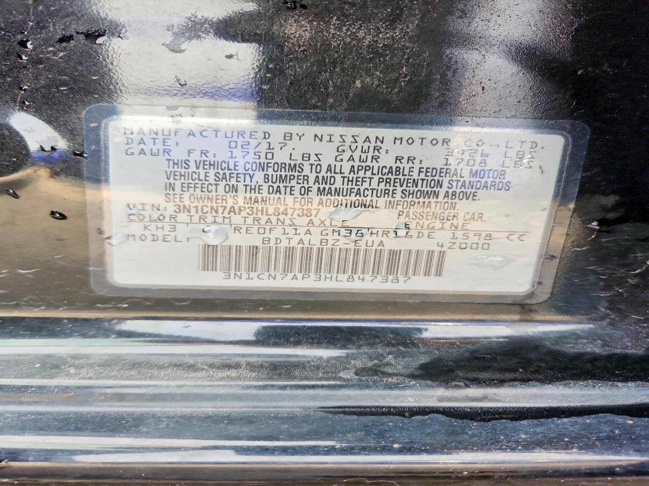 2017 Nissan Versa 1.6 Sv - zdjęcie 12