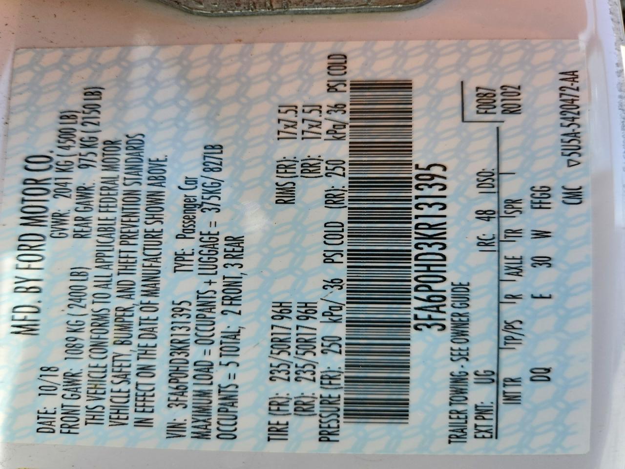 2019 Ford Fusion Se - zdjęcie 12