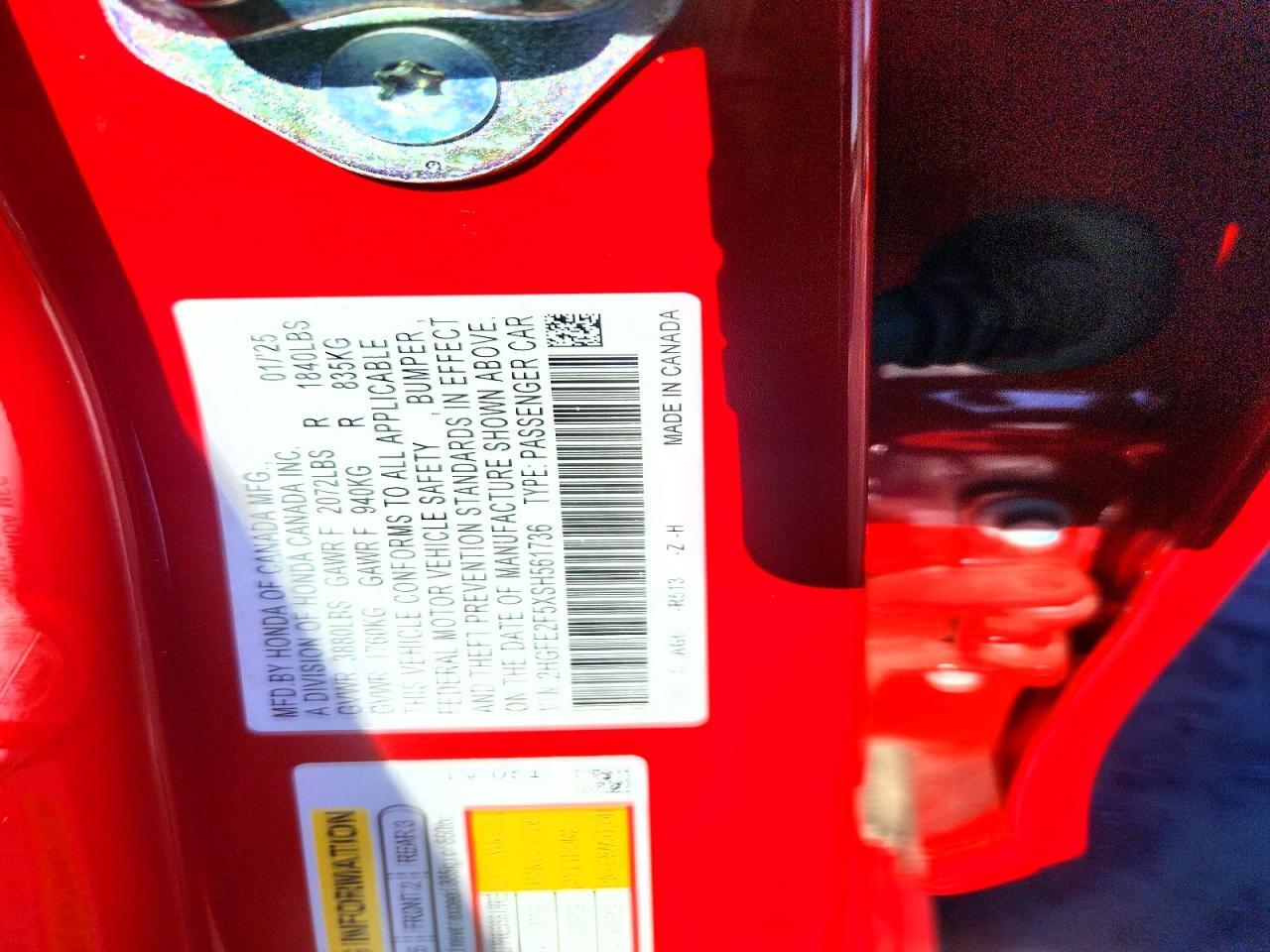 2025 Honda Civic Sport - zdjęcie 13