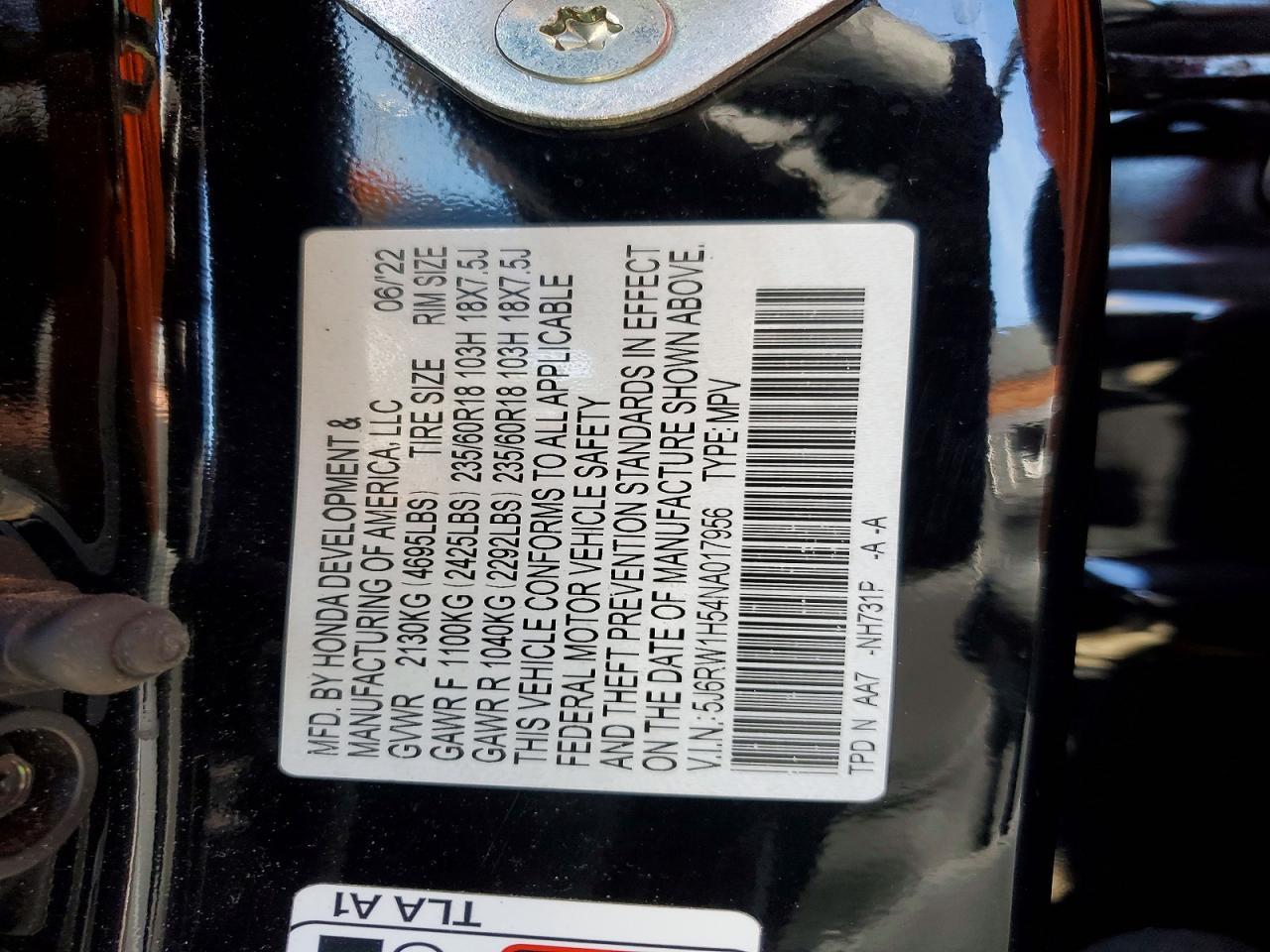 2022 Honda Cr-V Ex - zdjęcie 14