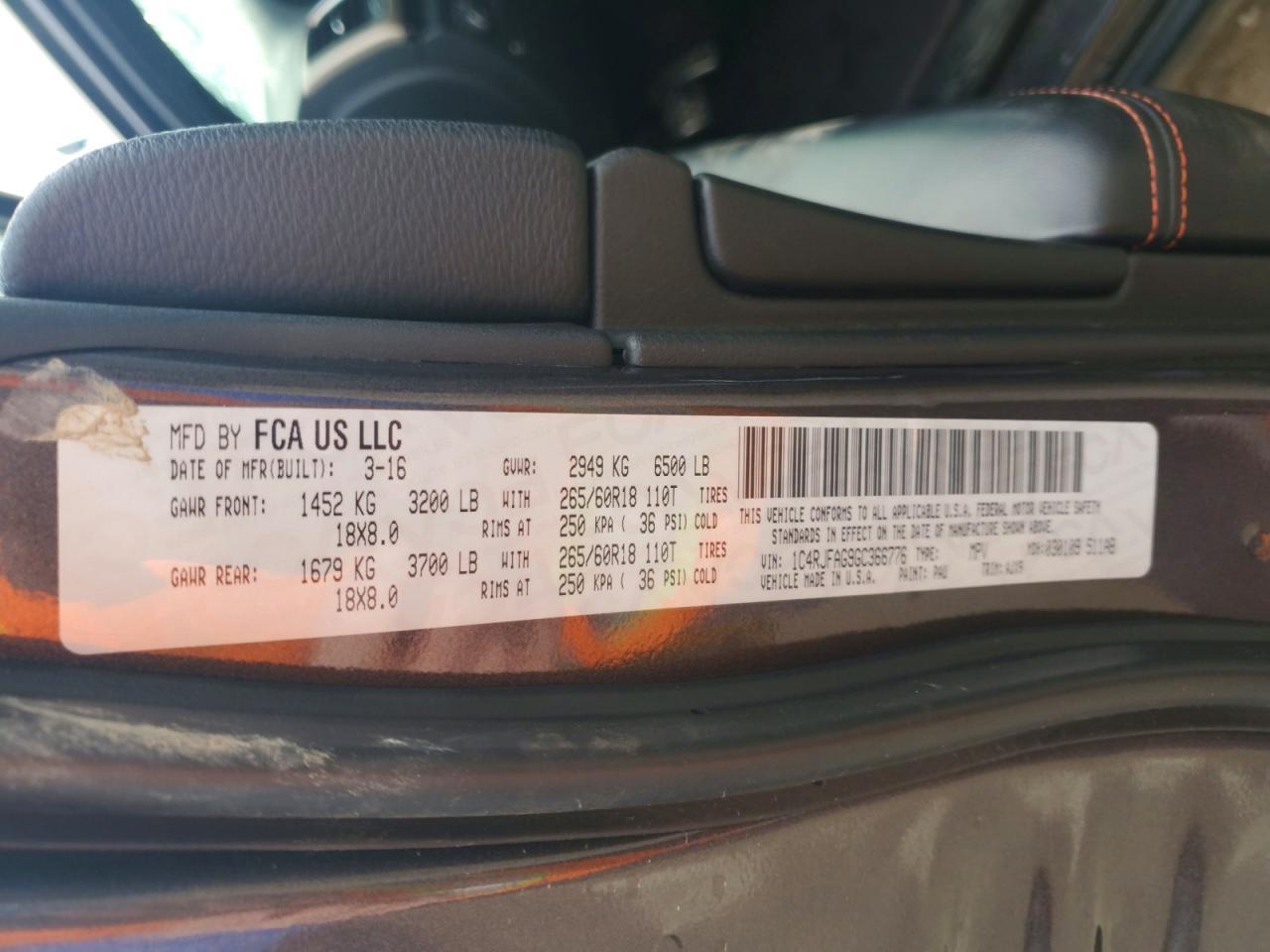 2016 Jeep Grand Cherokee Laredo - zdjęcie 13