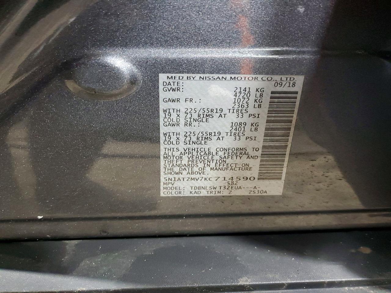 2019 Nissan Rogue Sl - zdjęcie 12