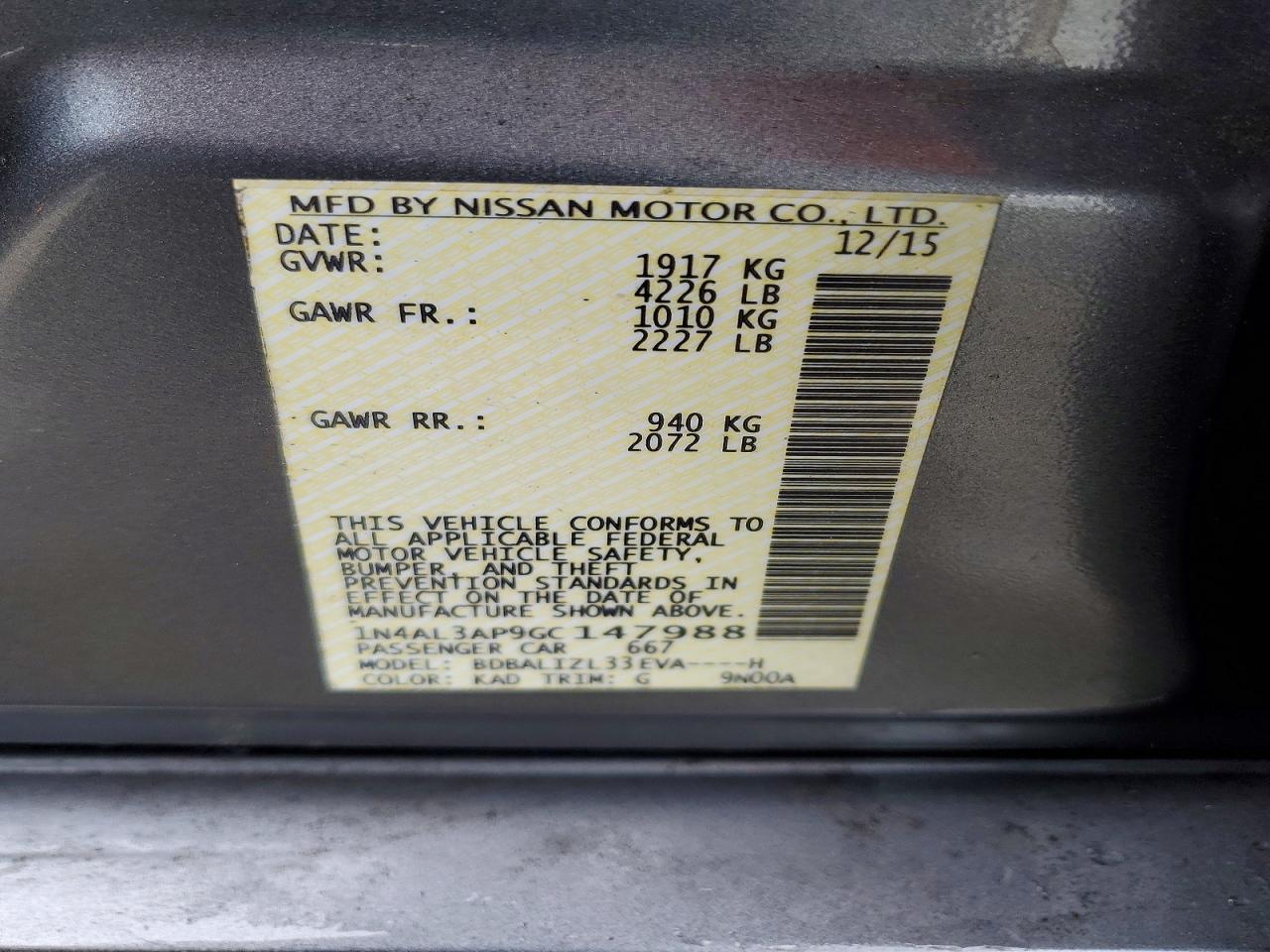 2016 Nissan Altima 2.5 - zdjęcie 13