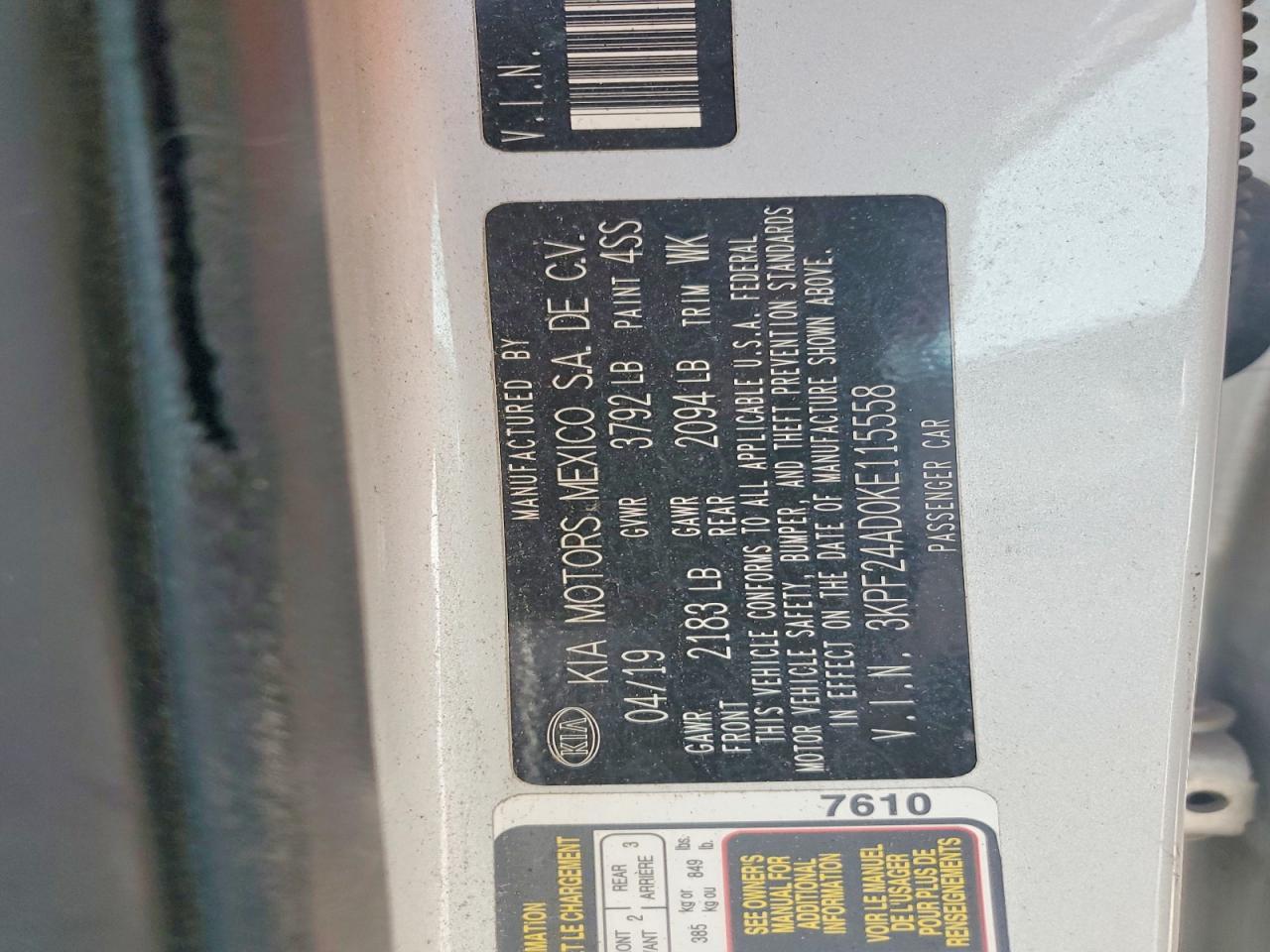 2019 Kia Forte Lxs - zdjęcie 12