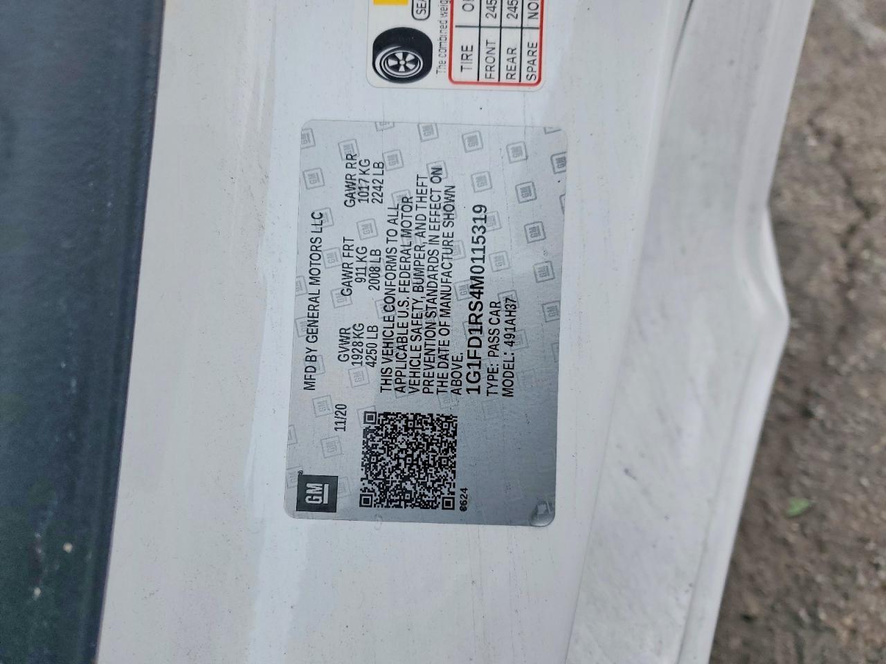 2021 Chevrolet Camaro Lt - zdjęcie 12