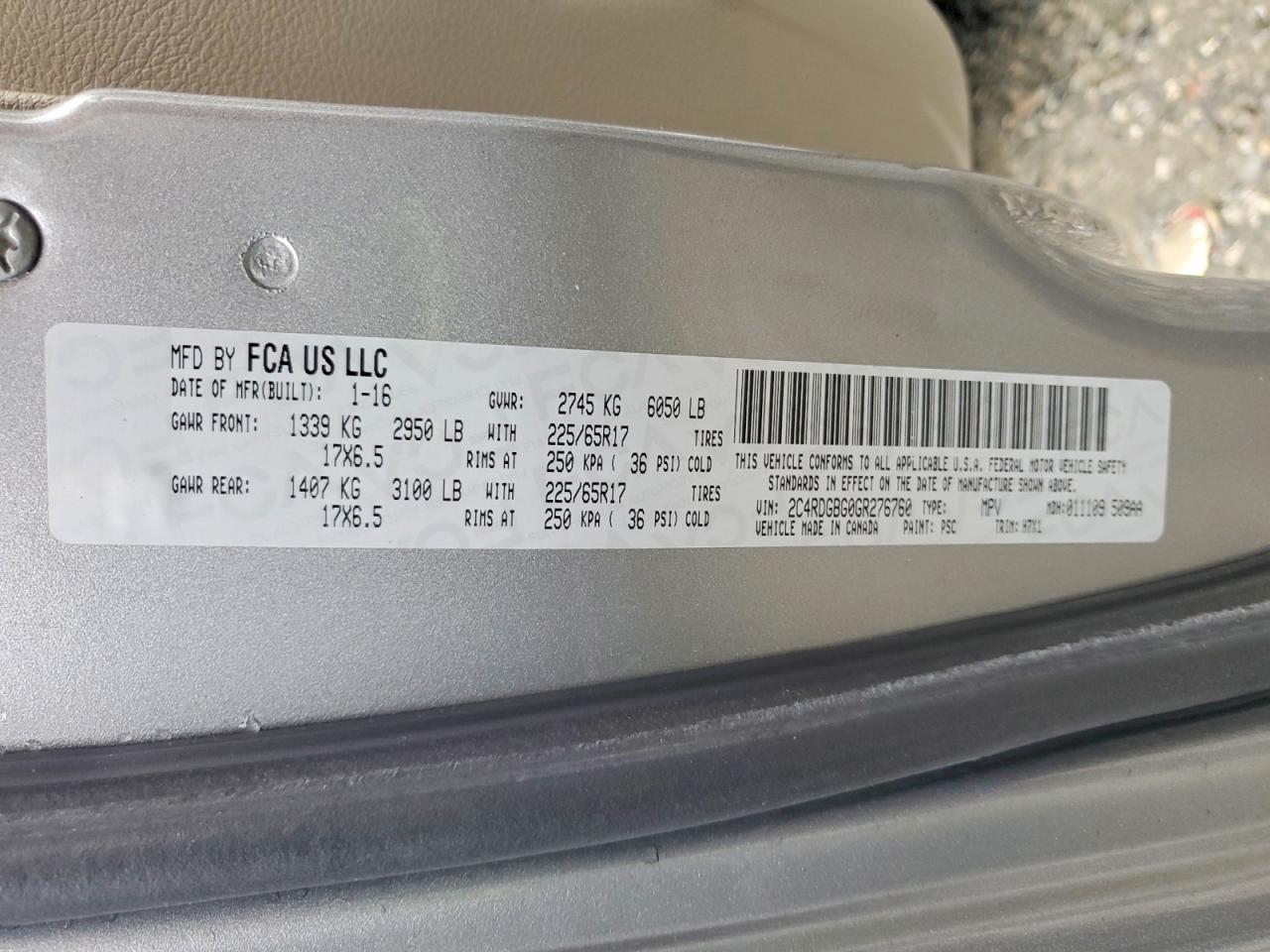 2016 Dodge Grand Caravan Se - zdjęcie 13