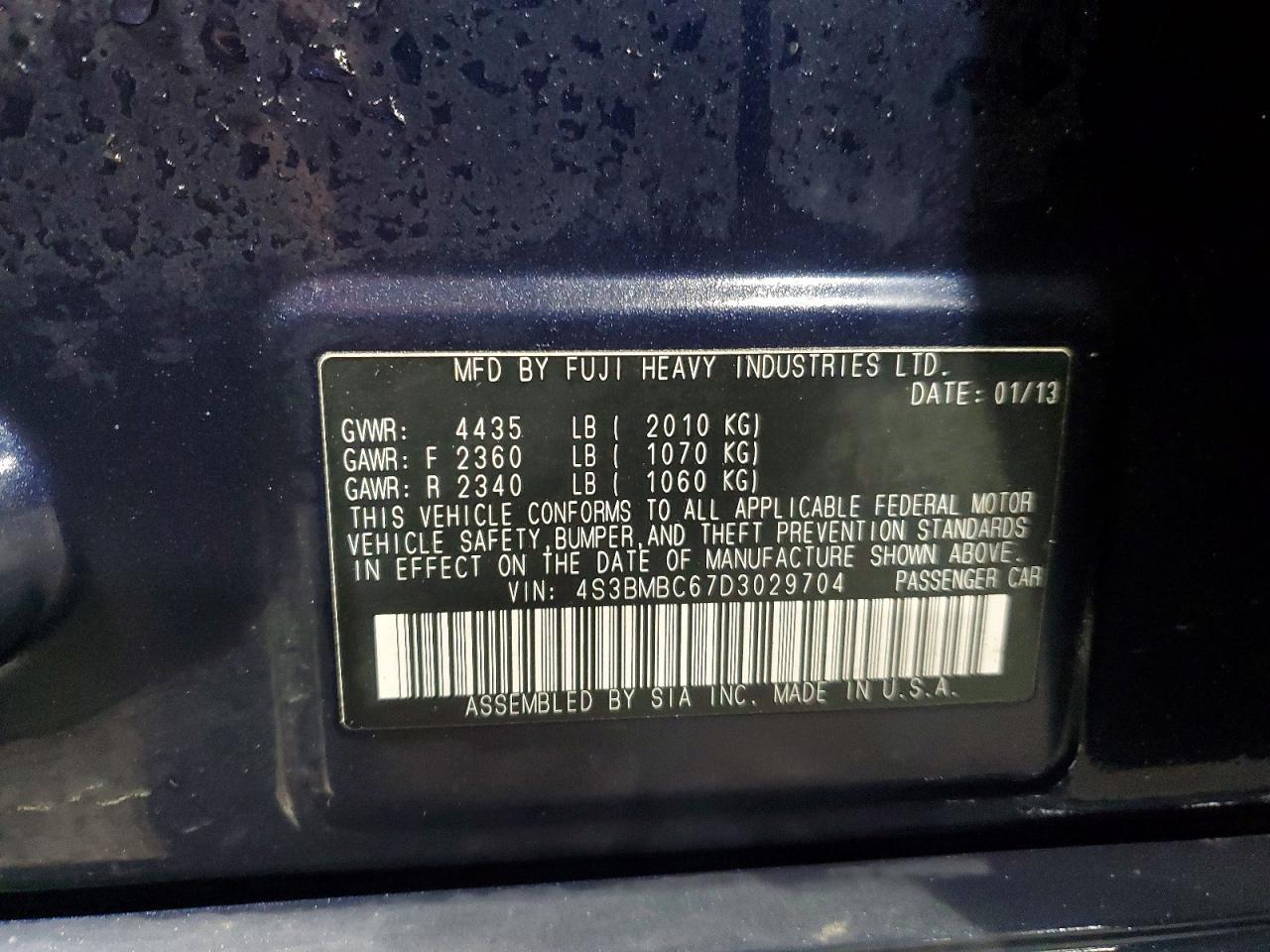 2013 Subaru Legacy 2.5I Premium - zdjęcie 12