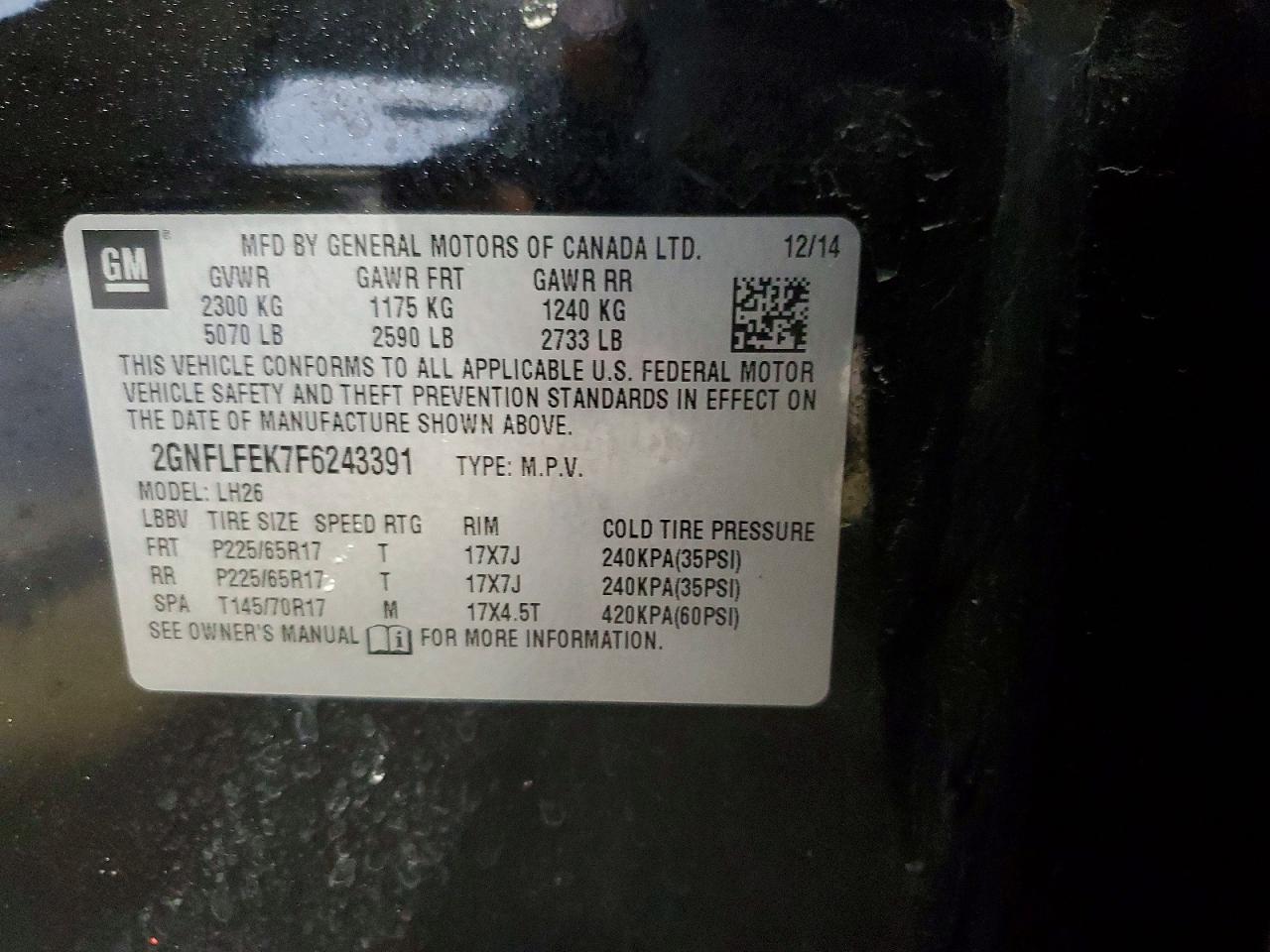 2015 Chevrolet Equinox Lt - zdjęcie 13