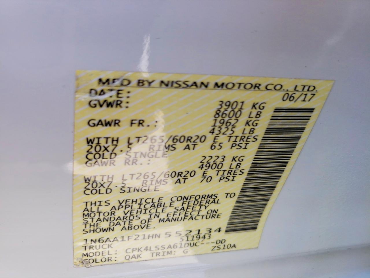 2017 Nissan Titan Xd Sl - zdjęcie 13