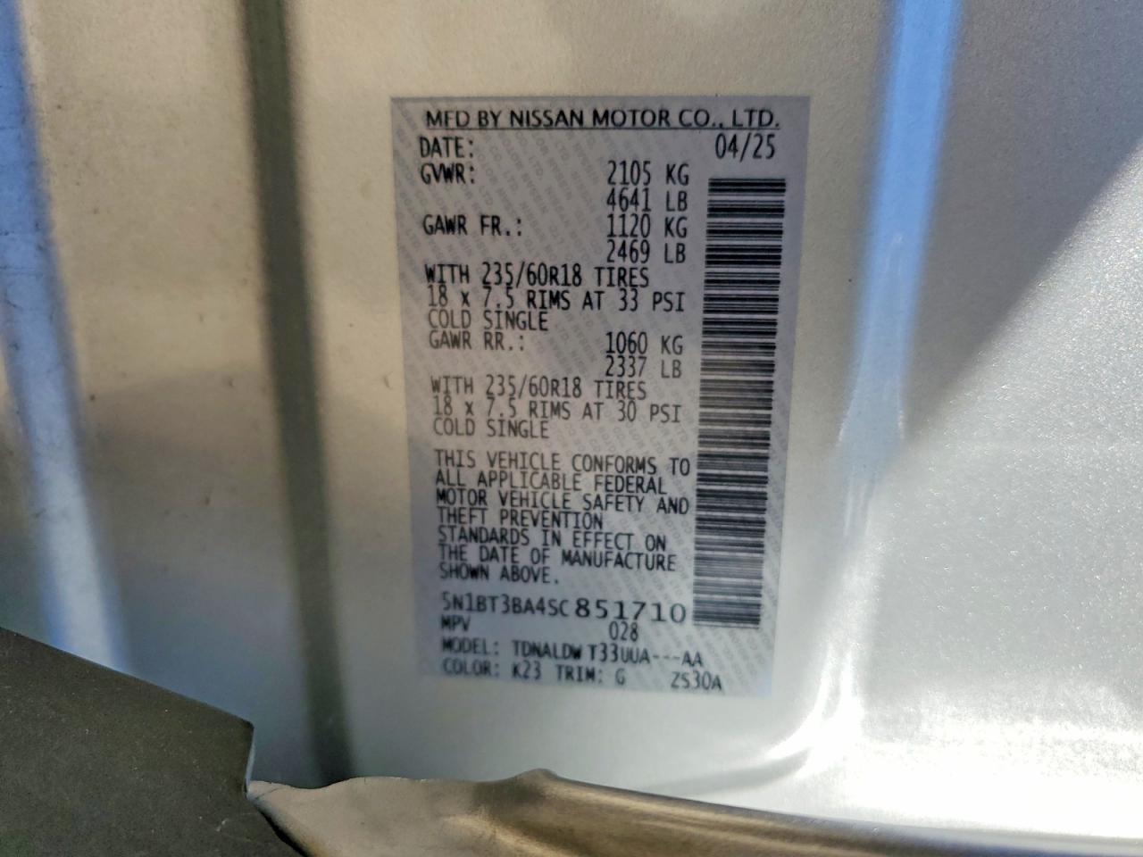 2025 Nissan Rogue Sv - zdjęcie 13