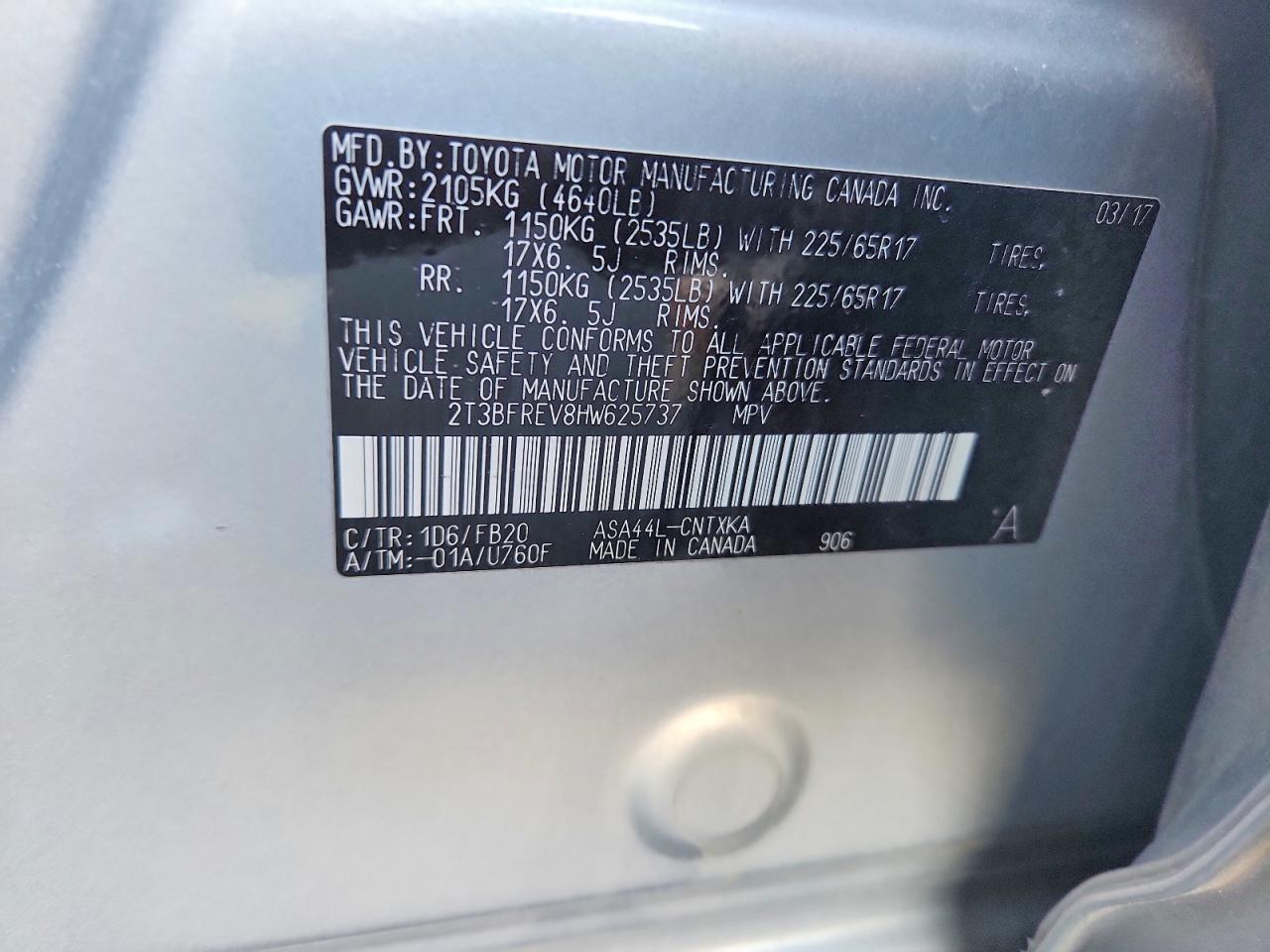 2017 Toyota Rav4 Le - zdjęcie 13