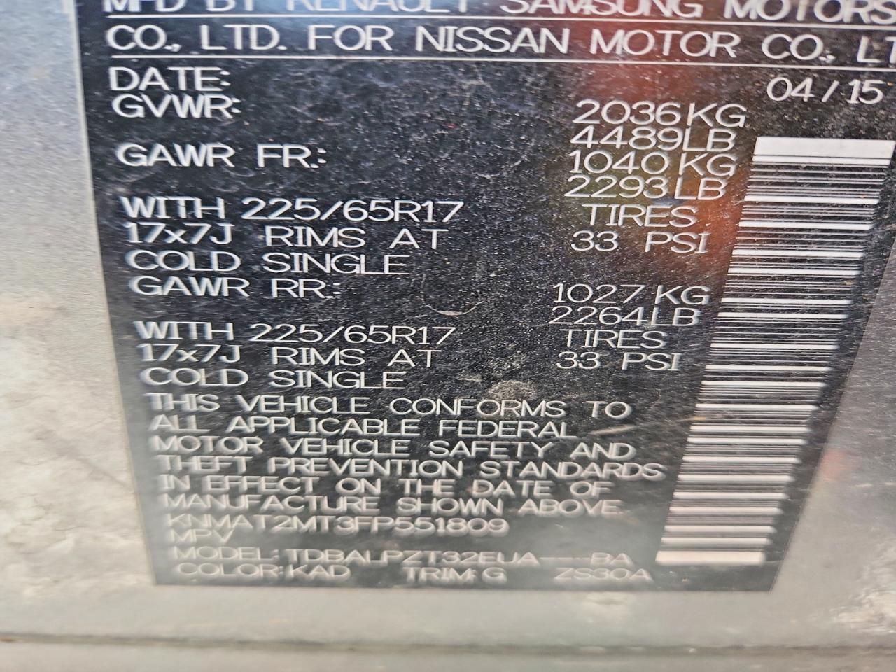 2015 Nissan Rogue S - zdjęcie 13