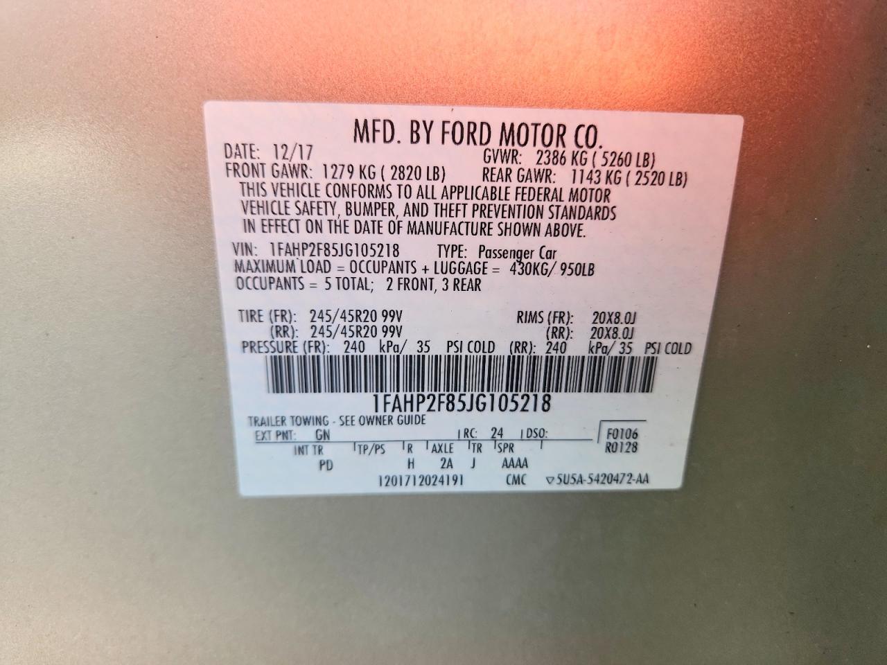 2018 Ford Taurus Limited - zdjęcie 12