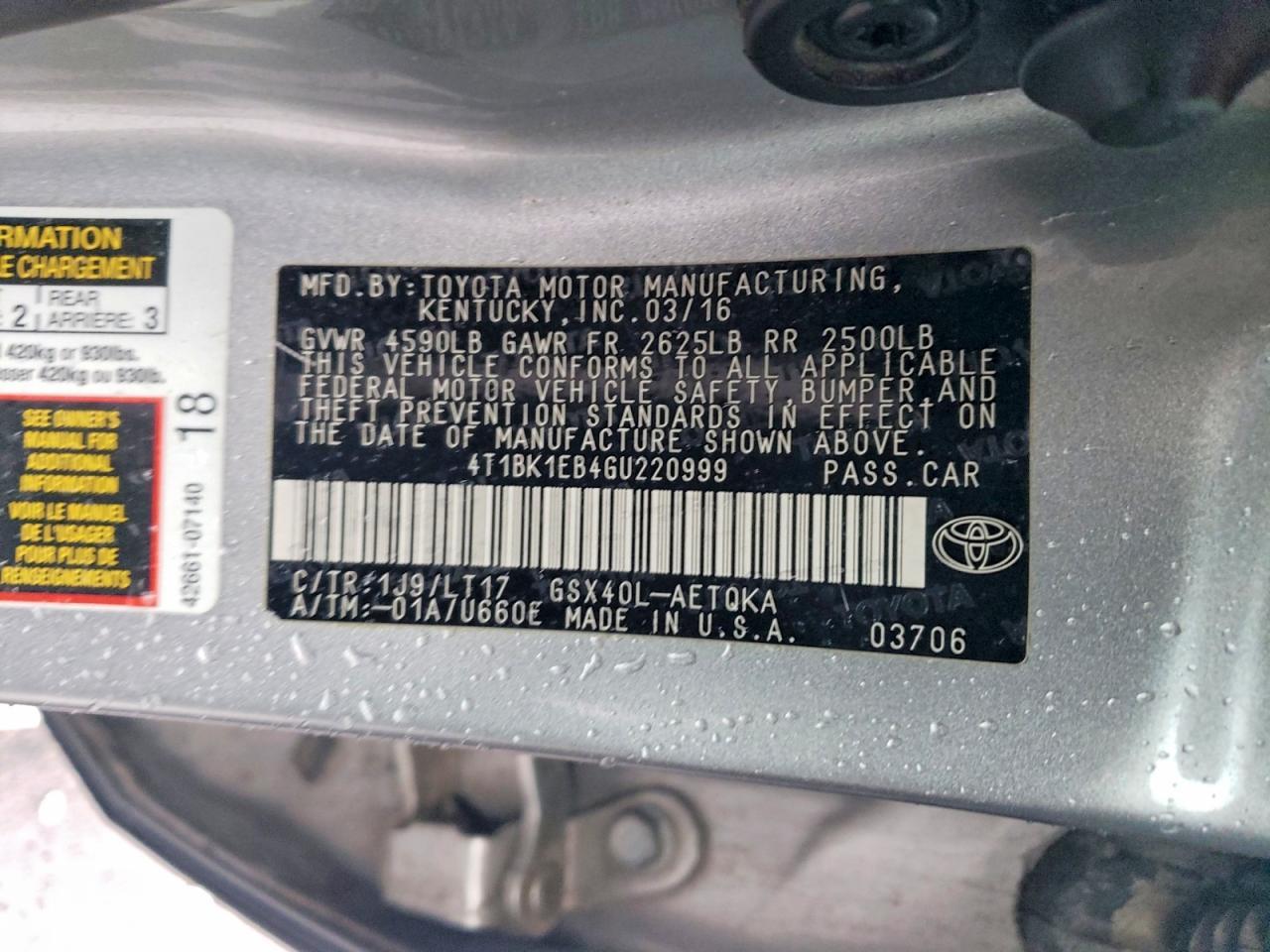 2016 Toyota Avalon Touring - zdjęcie 12