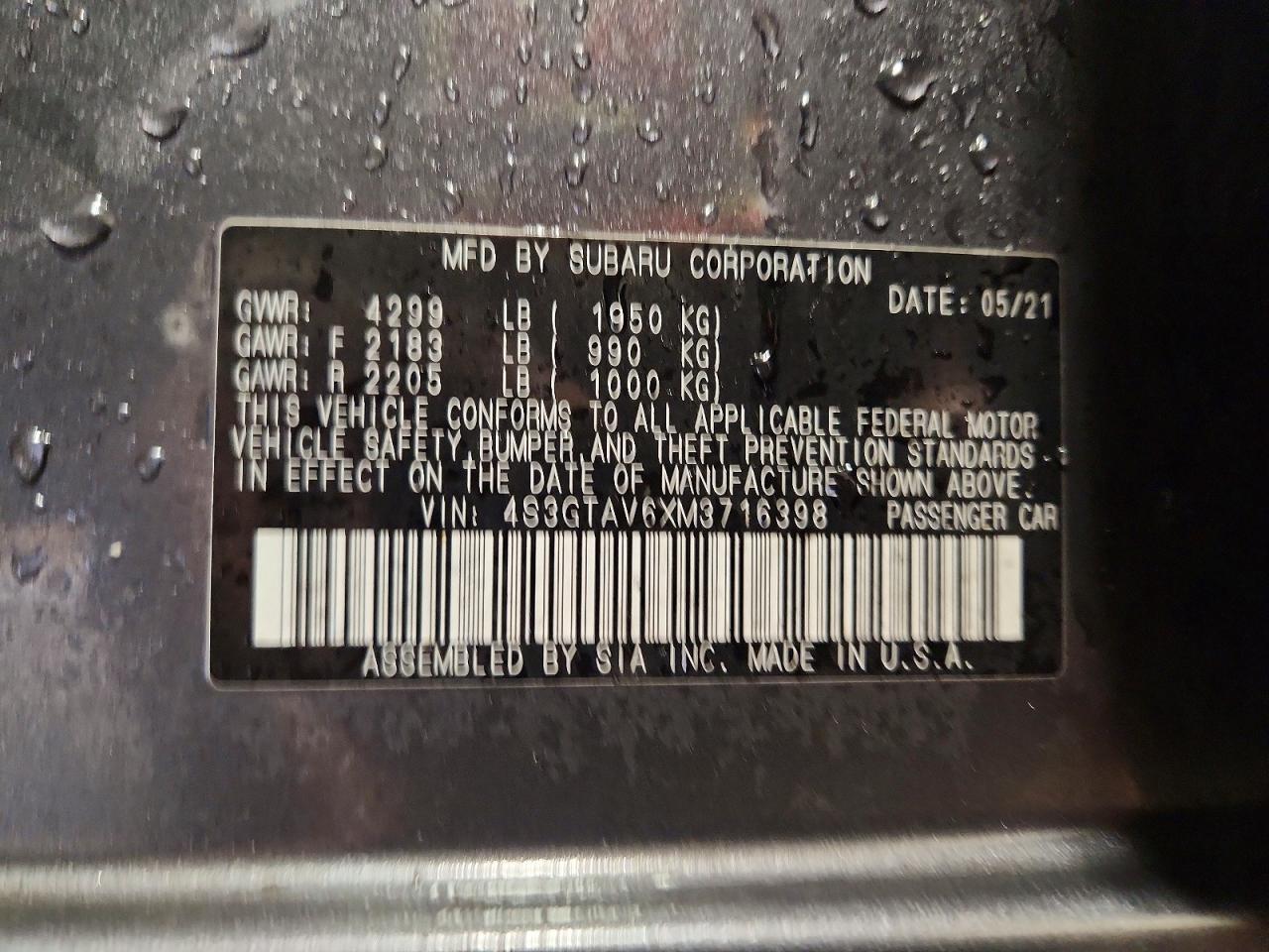 2021 Subaru Impreza Premium - zdjęcie 13