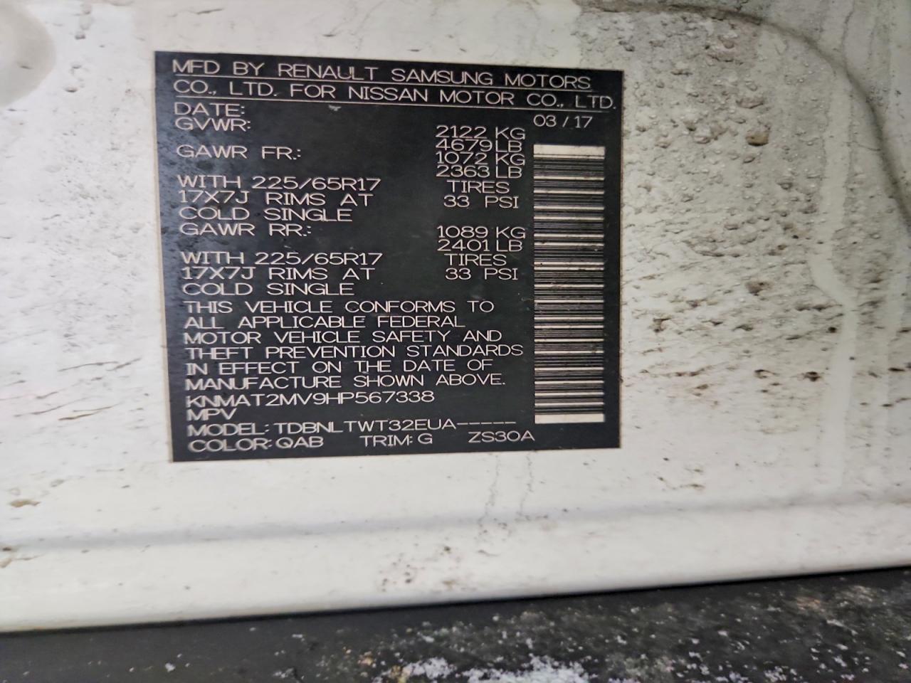 2017 Nissan Rogue Sv - zdjęcie 13