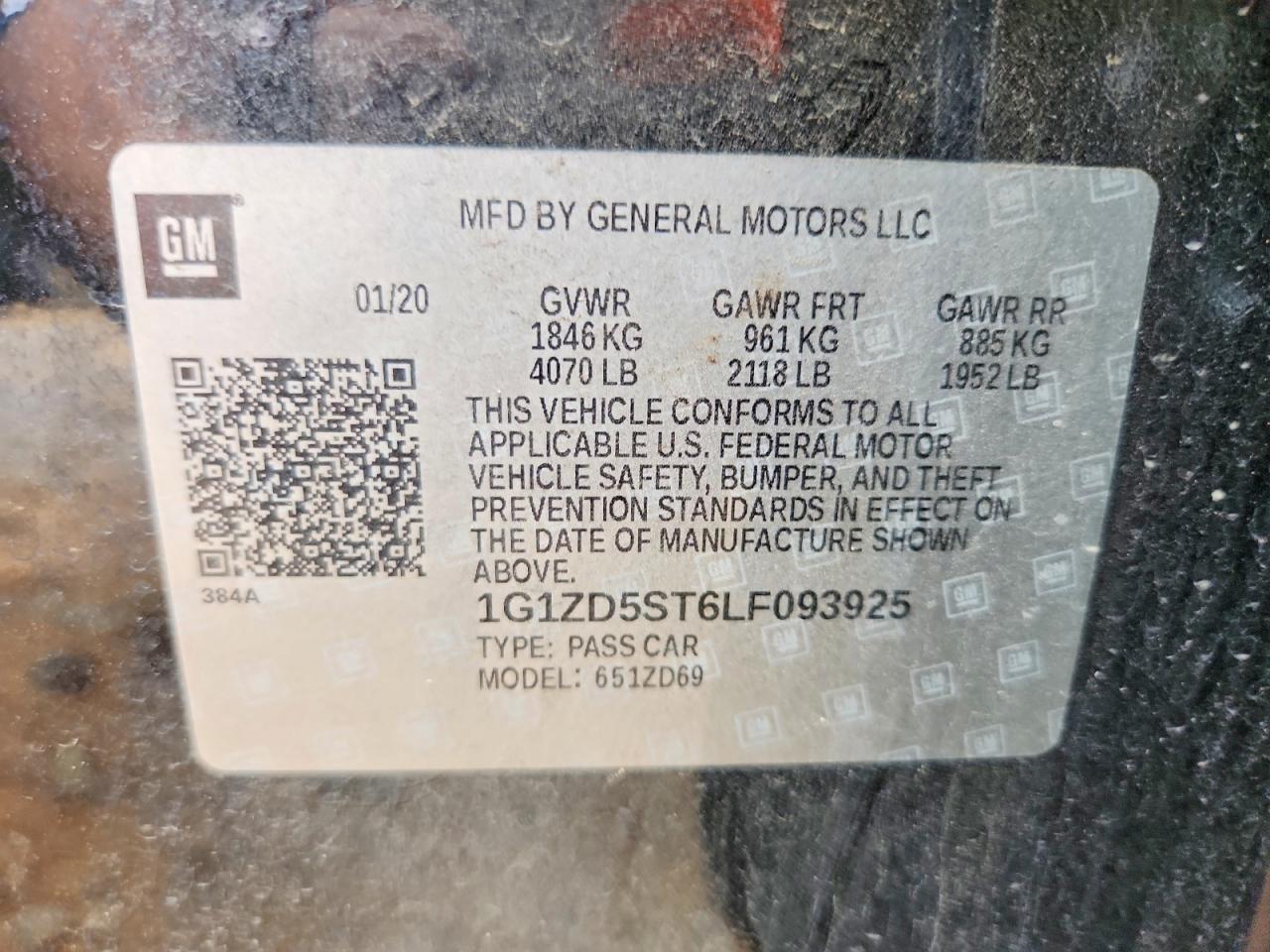 2020 Chevrolet Malibu - zdjęcie 12