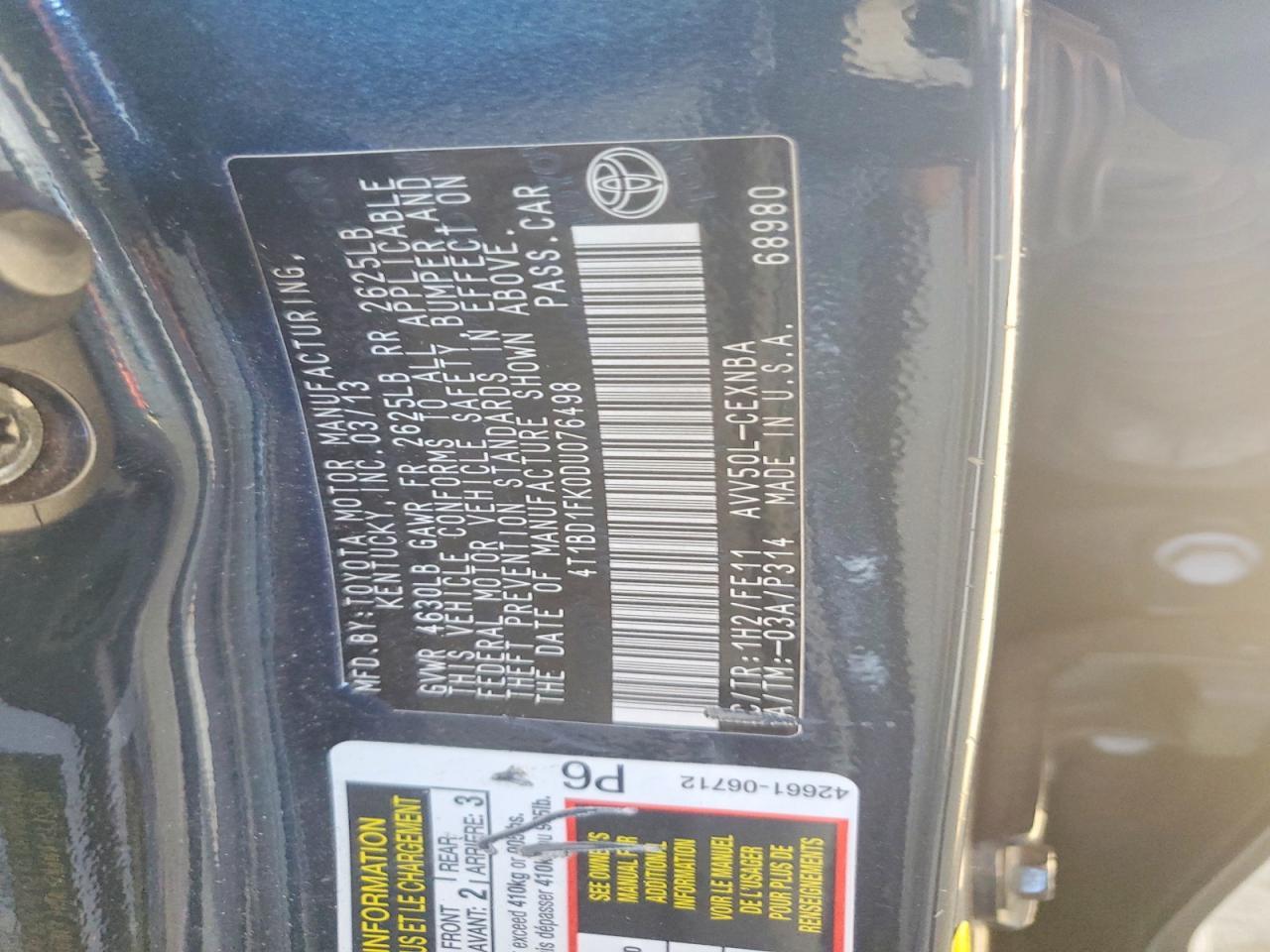 2013 Toyota Camry Hybrid - zdjęcie 12