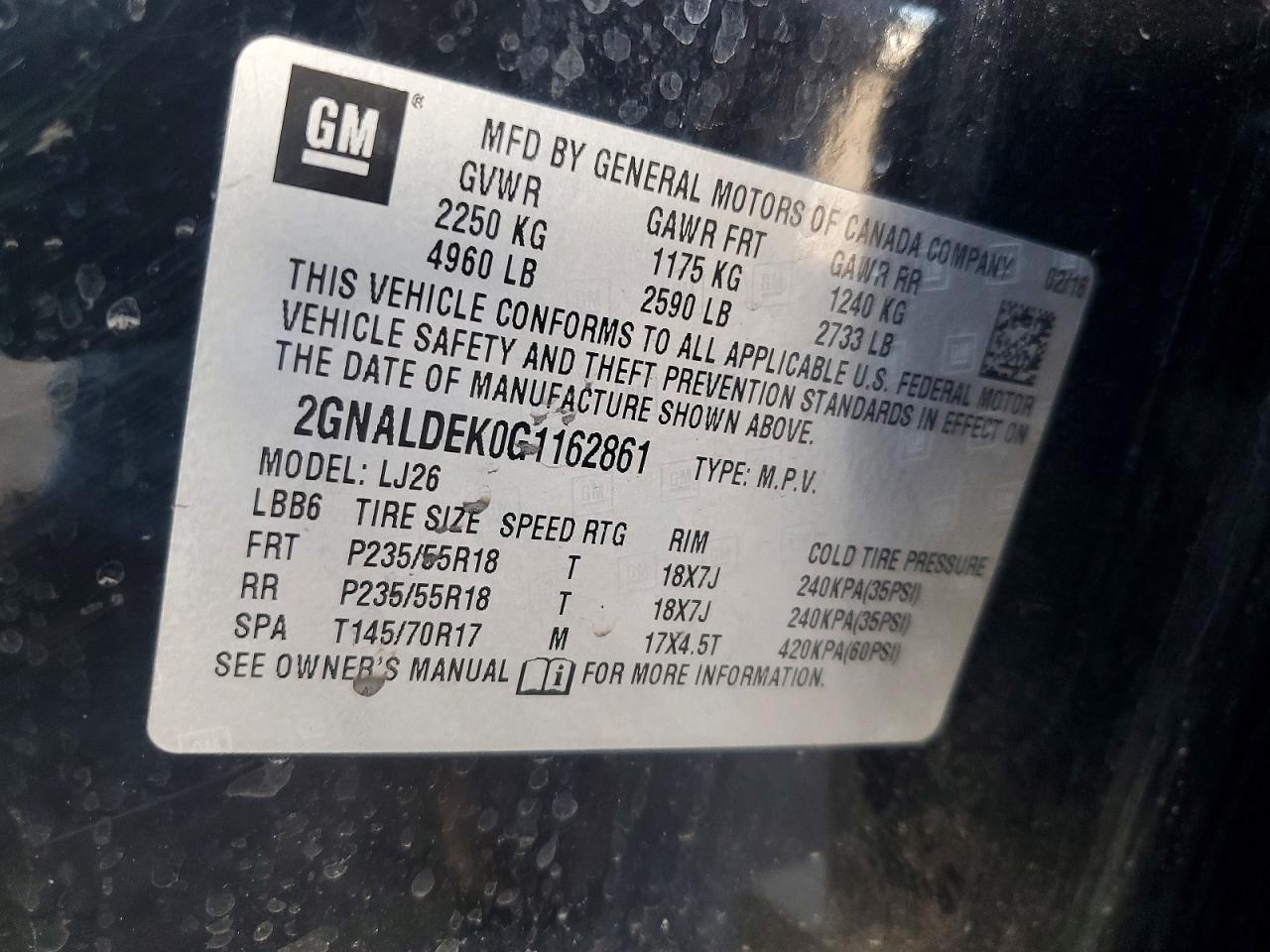 2016 Chevrolet Equinox Ltz - zdjęcie 13